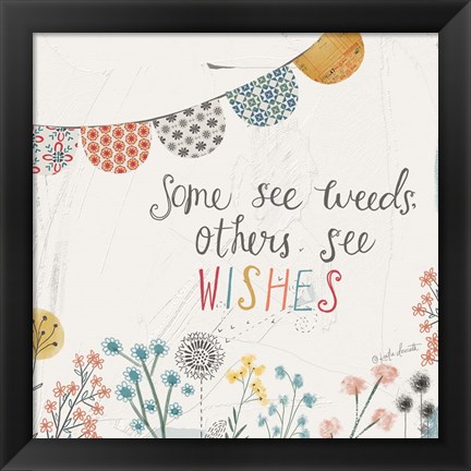 Framed Weeds and Wishes Print