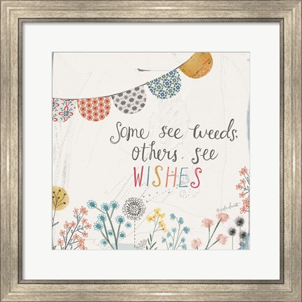 Framed Weeds and Wishes Print