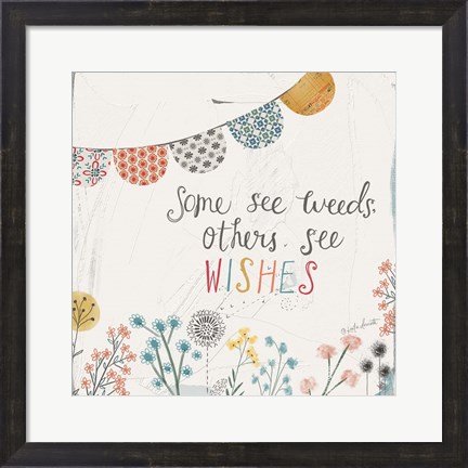 Framed Weeds and Wishes Print