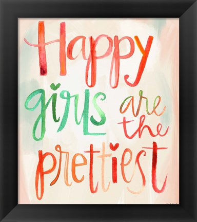 Framed Happy Girls Print