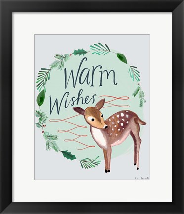 Framed Warm Wishes Fawn Print