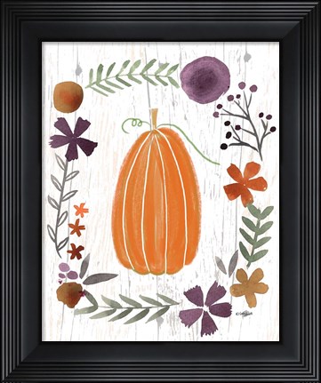 Framed Autumn Pumpkin Print