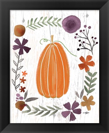 Framed Autumn Pumpkin Print