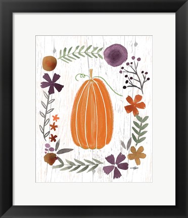 Framed Autumn Pumpkin Print