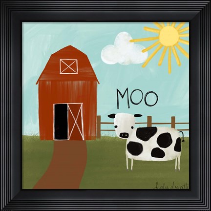 Framed Moo Print