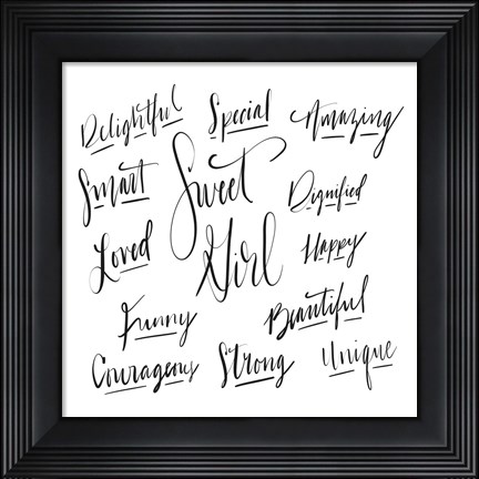Framed Sweet Girl Print