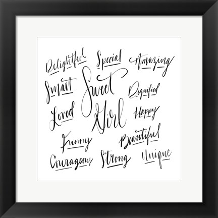 Framed Sweet Girl Print