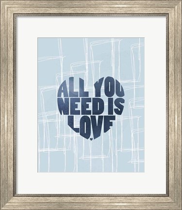 Framed Love Heart Print