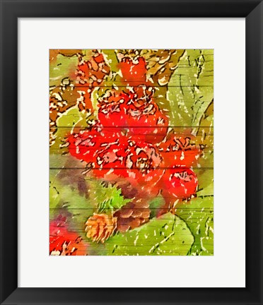 Framed Holly and Berries Print