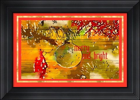 Framed Merry and Bright II Print