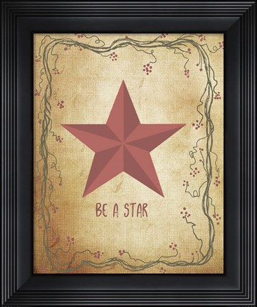 Framed Be a Star Print