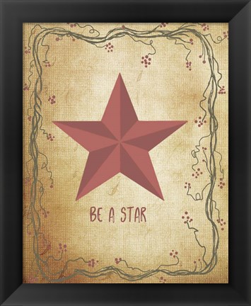 Framed Be a Star Print