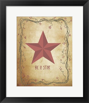 Framed Be a Star Print