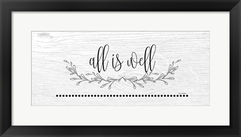 Framed All is Well Print