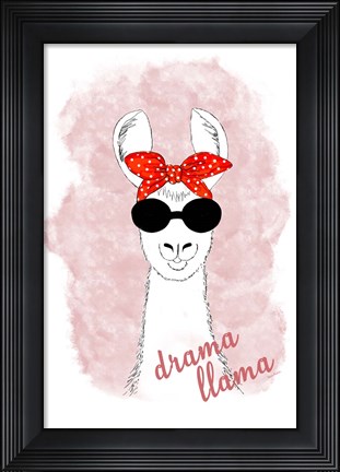 Framed Drama Llama Print