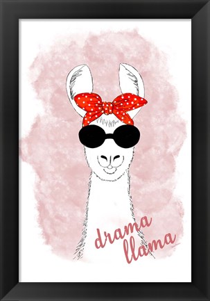 Framed Drama Llama Print