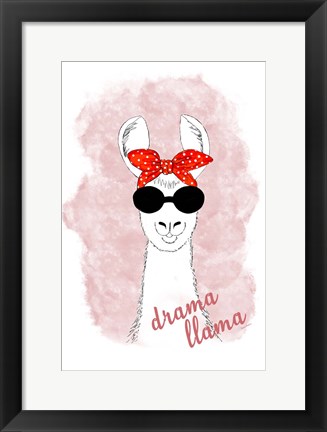 Framed Drama Llama Print