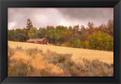 Framed Autumn Barn Print