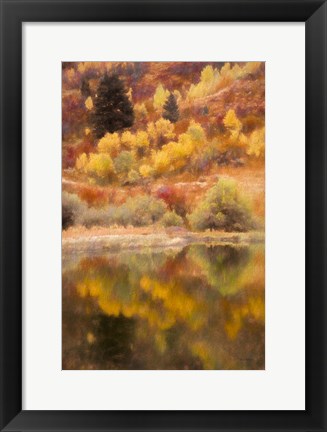 Framed Hillside Reflection Print