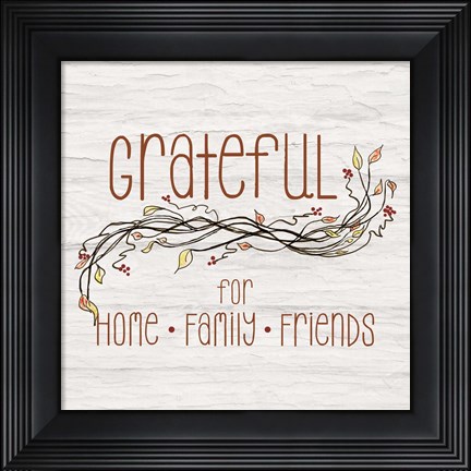 Framed Grateful for Home II Print