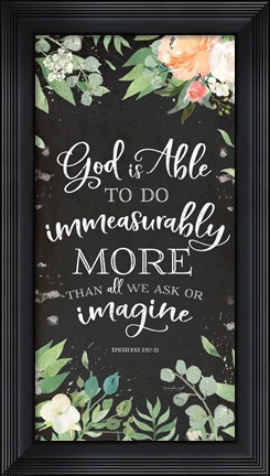 Framed God is Able Print