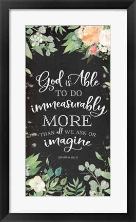 Framed God is Able Print