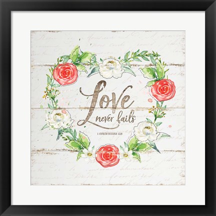 Framed Love Wreath Print