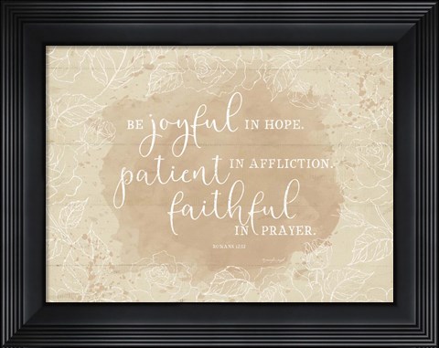 Framed Be Joyful Romans II Print