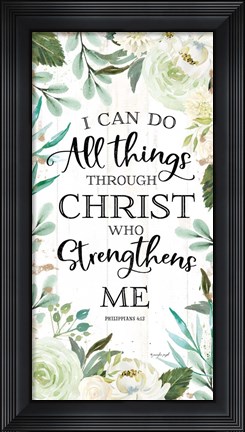 Framed I Can Do All Things Through Christ II Print