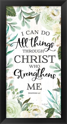 Framed I Can Do All Things Through Christ II Print