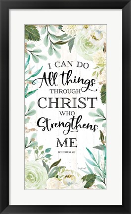 Framed I Can Do All Things Through Christ II Print