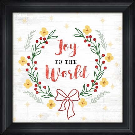 Framed Joy to the World Print