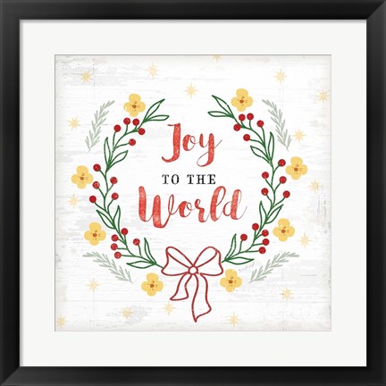 Framed Joy to the World Print