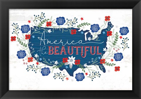 Framed America the Beautiful Print