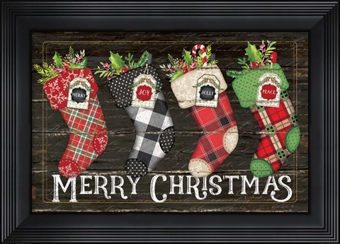 Framed Merry Stockings Print