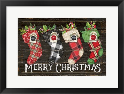 Framed Merry Stockings Print