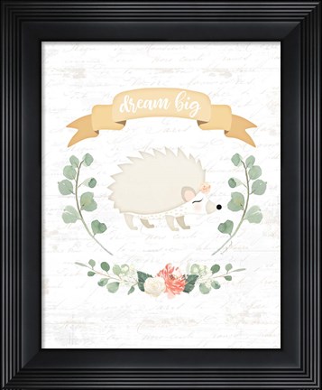 Framed Sweet Little Hedgehog Print