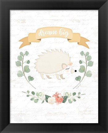 Framed Sweet Little Hedgehog Print