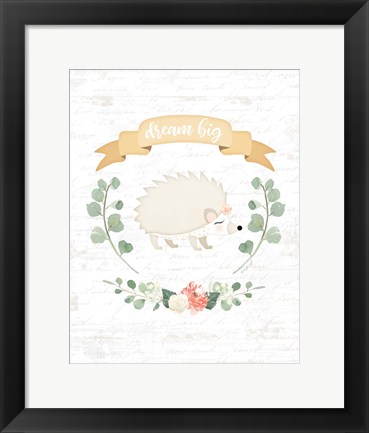 Framed Sweet Little Hedgehog Print