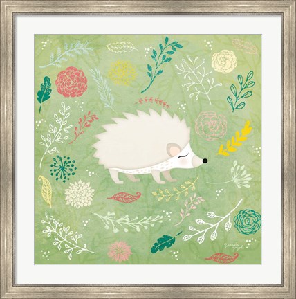 Framed Woodland Hedgehog Print
