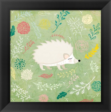 Framed Woodland Hedgehog Print