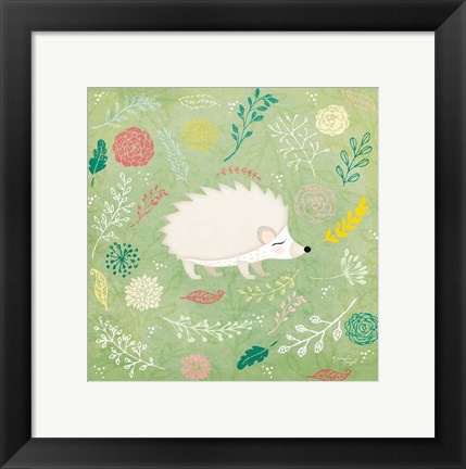 Framed Woodland Hedgehog Print