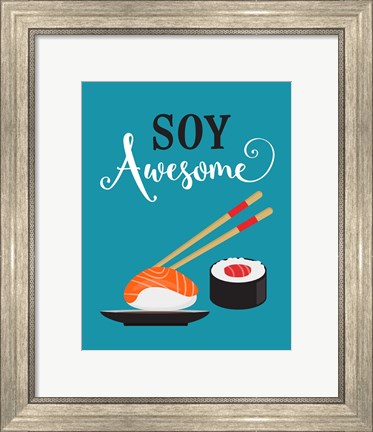 Framed Soy Awesome Sushi Print