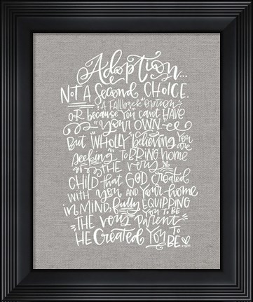Framed Adoption Print