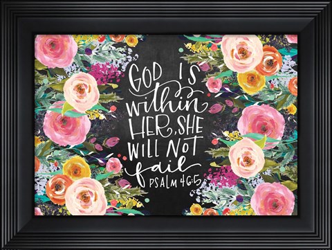 Framed God Is Print