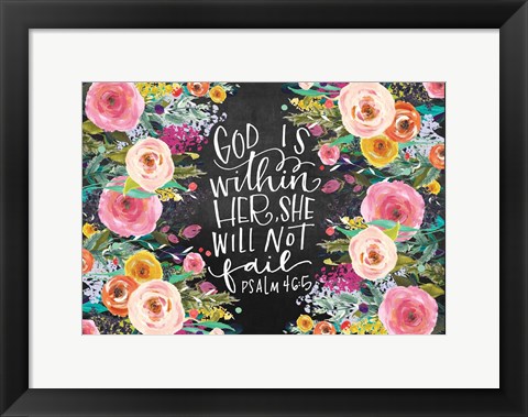 Framed God Is Print