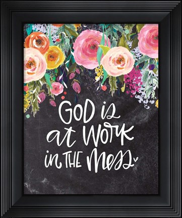 Framed God is at Work Print