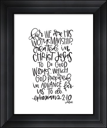 Framed Ephesians 2-10 Print