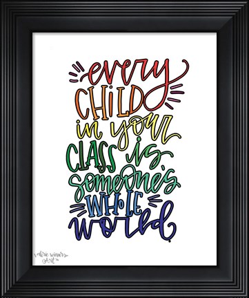 Framed Every Child Colorful Print