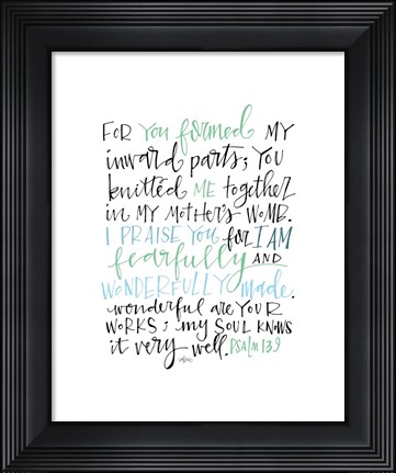 Framed Psalm 139 Color Print